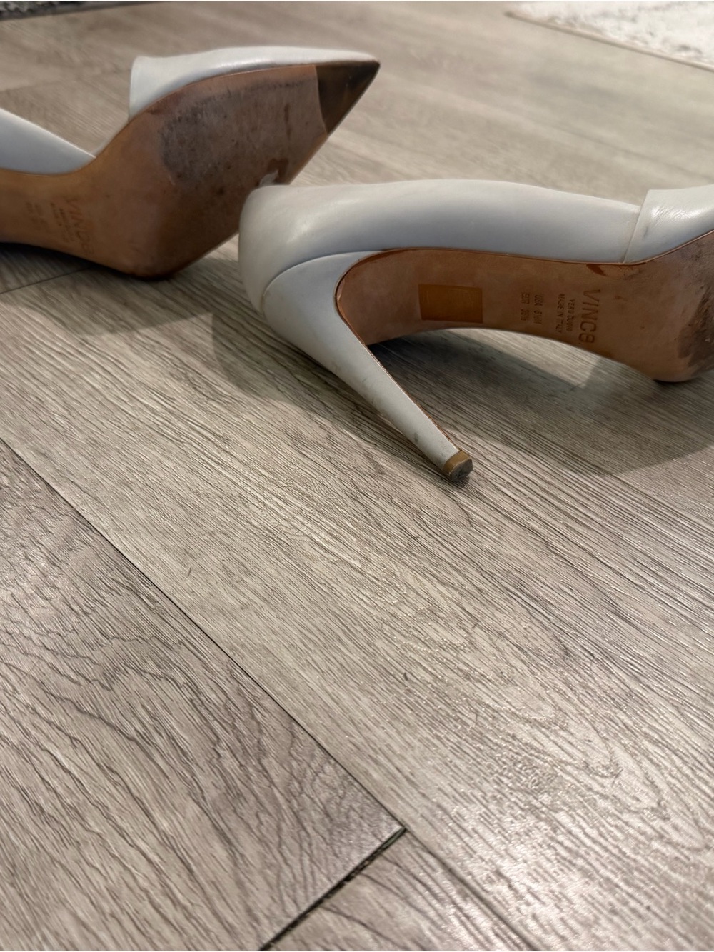 Vince Cosette Heel Pumps 8.5 Light Grey - Picture 5 of 6